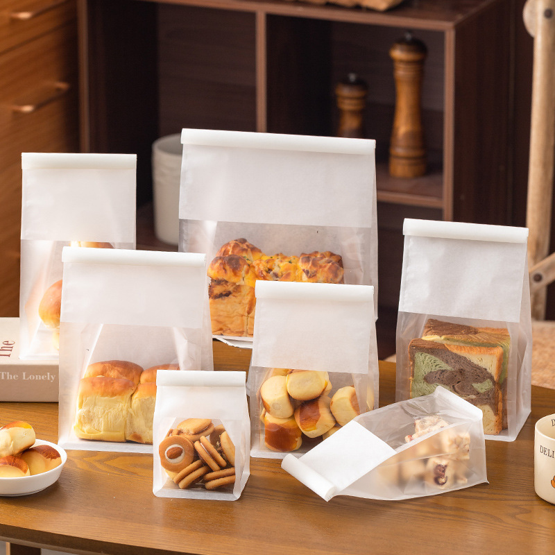 White Bread Bags with Clear Window
